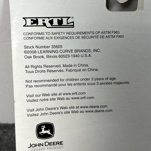 2008 37290 ERTL John Deere 3 Piece Set Tractor Wagon Pickup Diecast & Plastic - Picture 5 of 6